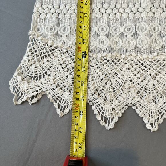 LA HEARTS Pacsun Small Mesh Lace Embroidered Crochet VNeck Boho Blouse Tunic Top - Picture 7 of 9